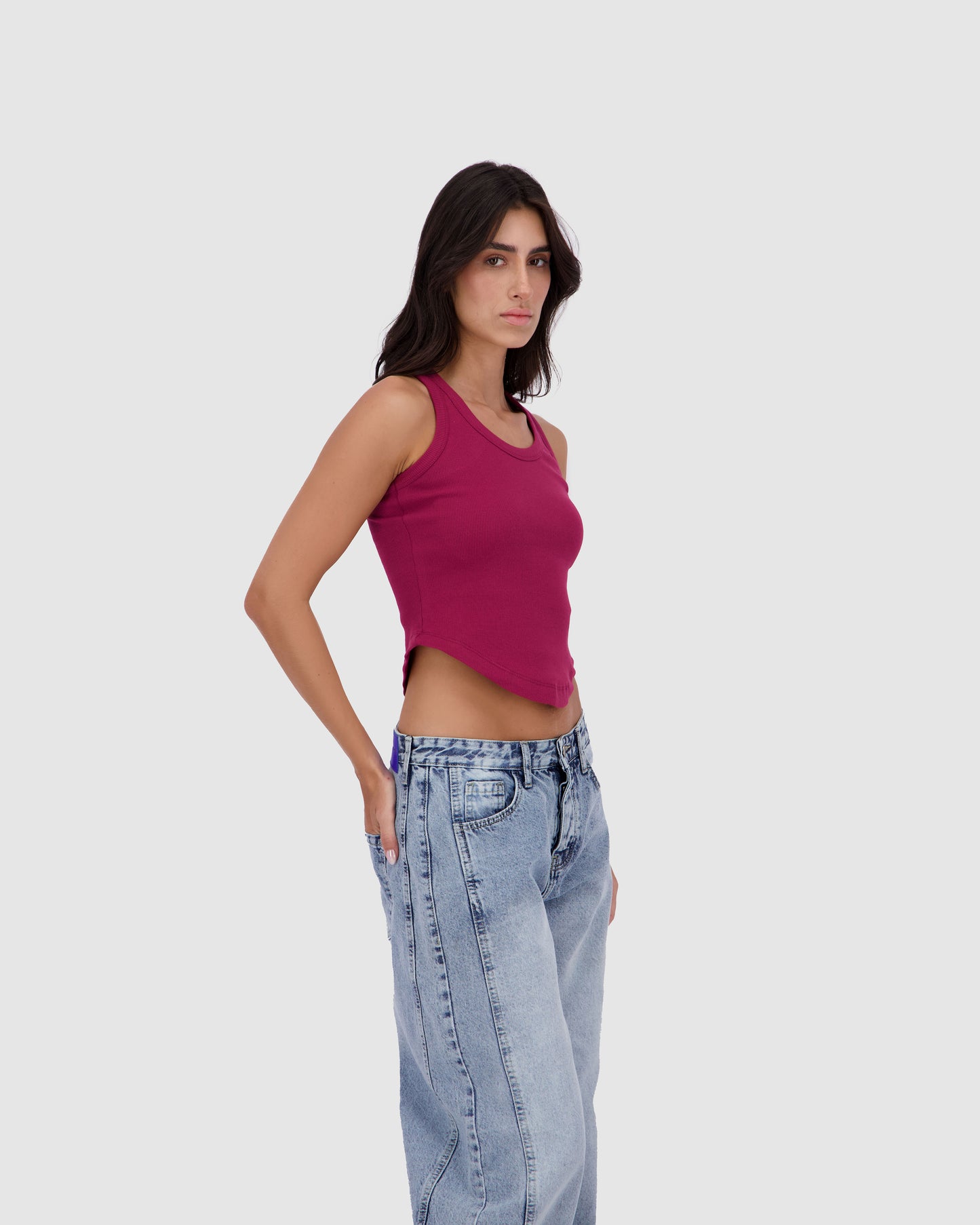 Curve Tank -Burgundy