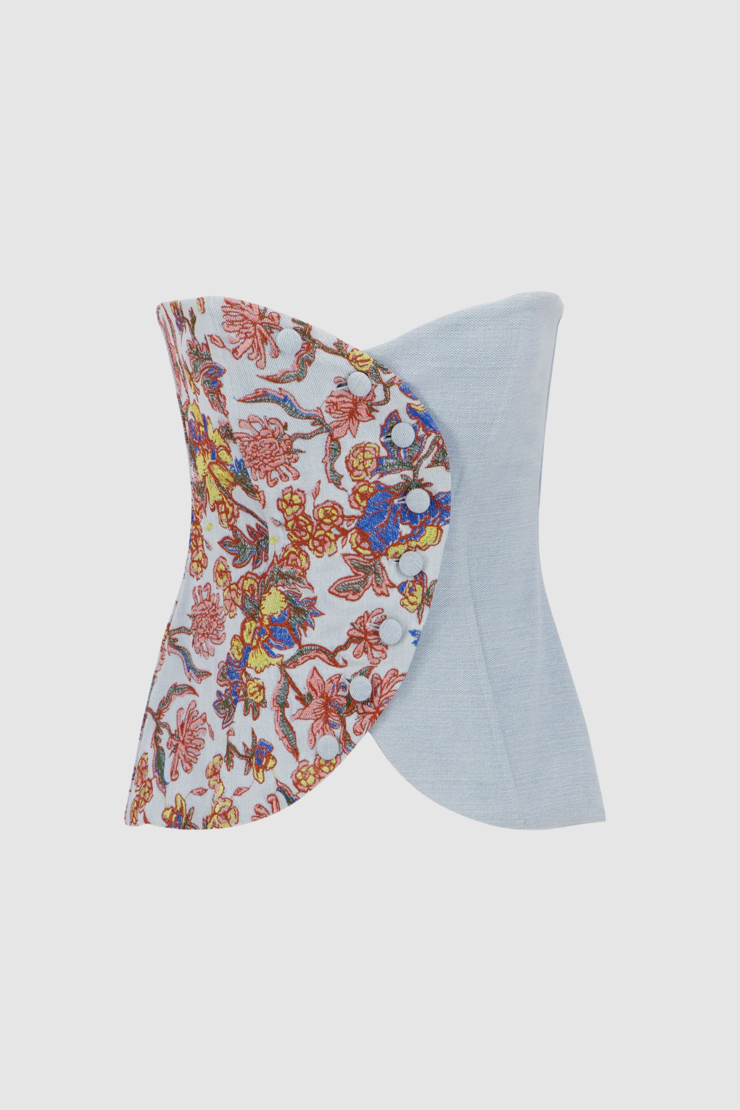 Garden Bustier Top -LA Blue