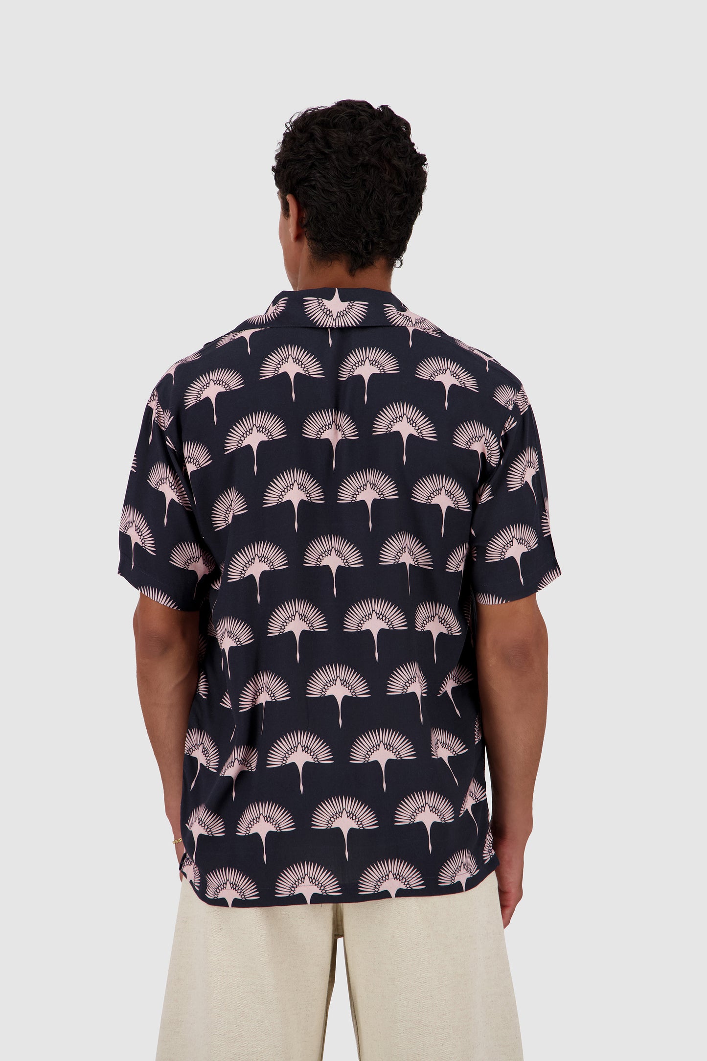 Peacock Shirt -Black Printed