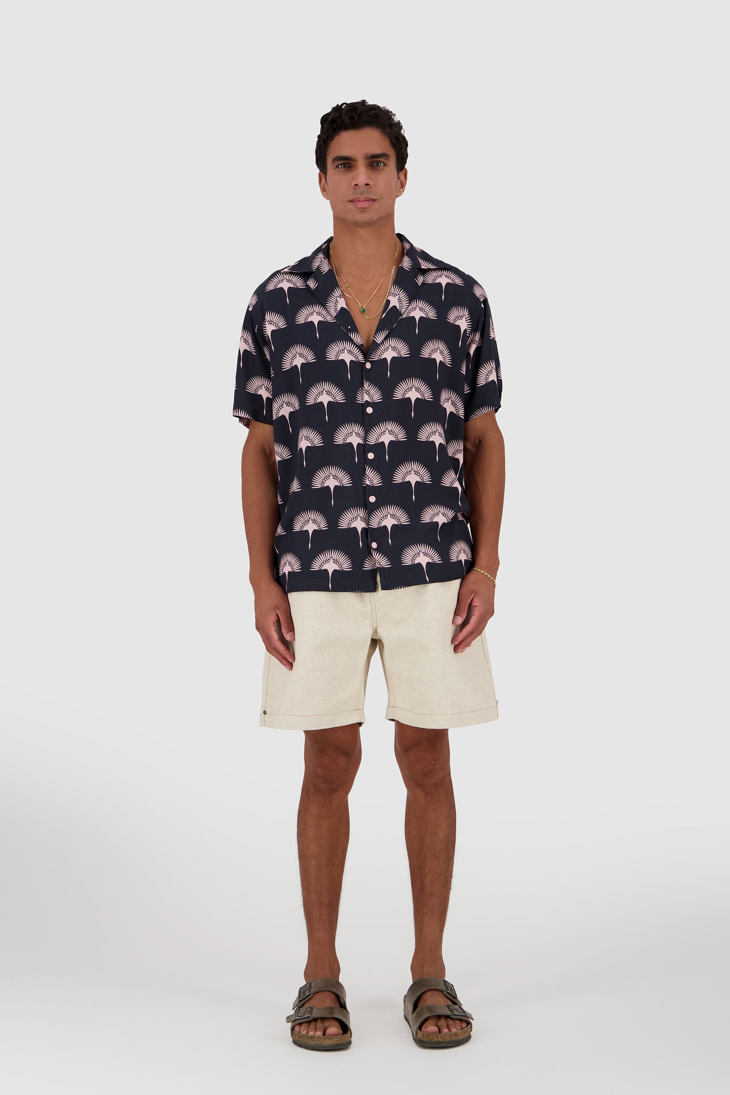 Peacock Shirt -Black Printed