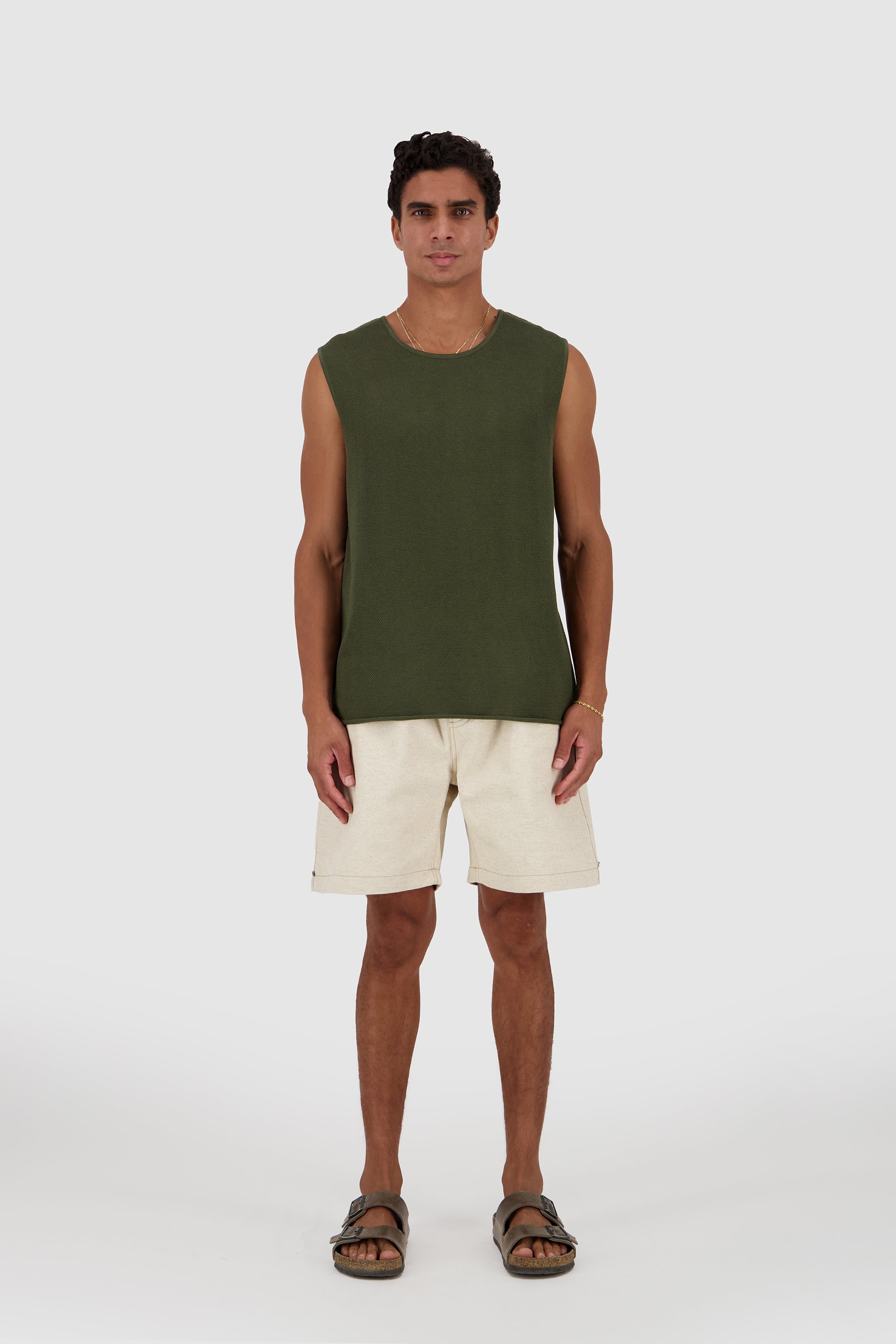 Knit Tank -Olive
