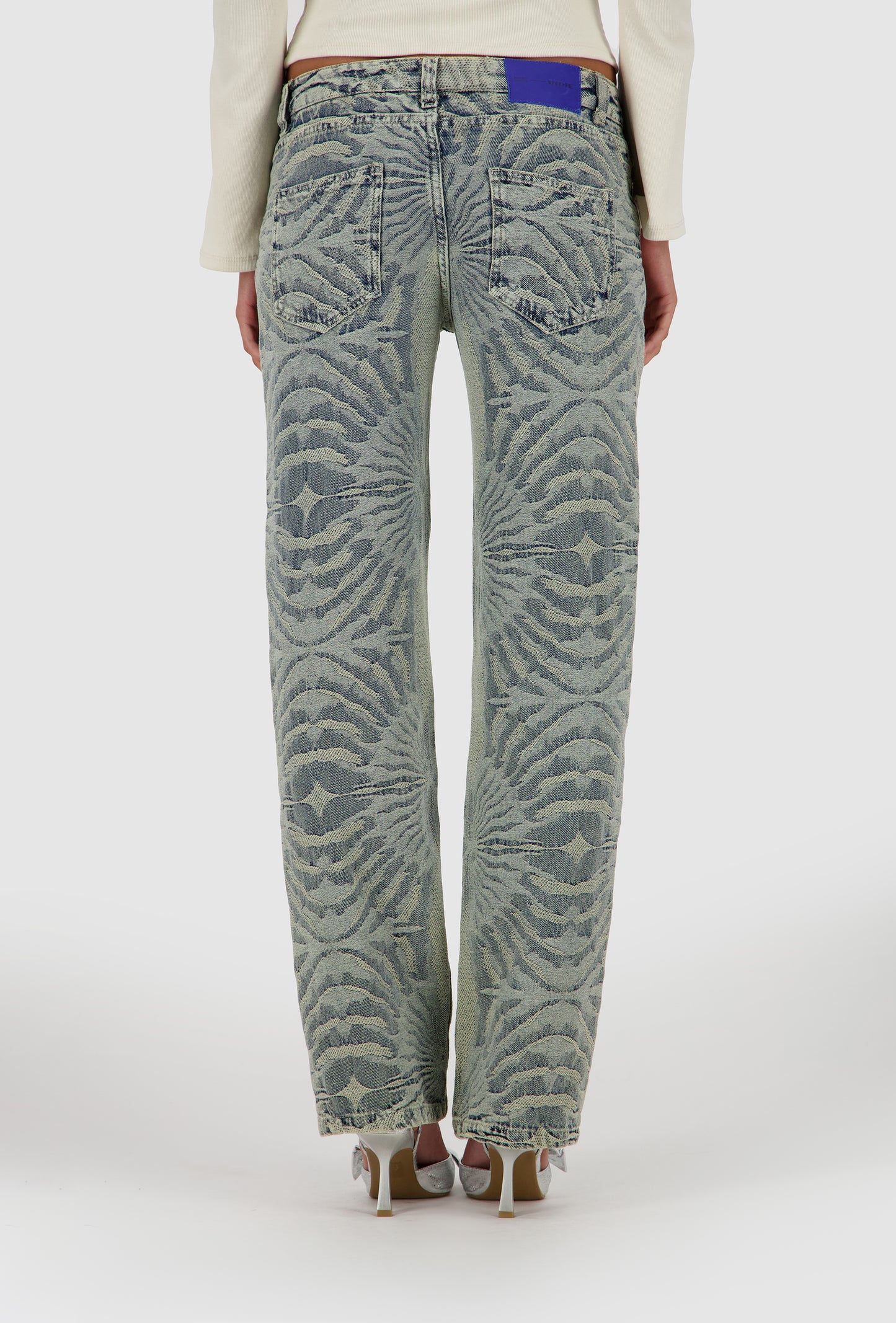 Straight leg Jacquard -Washed out