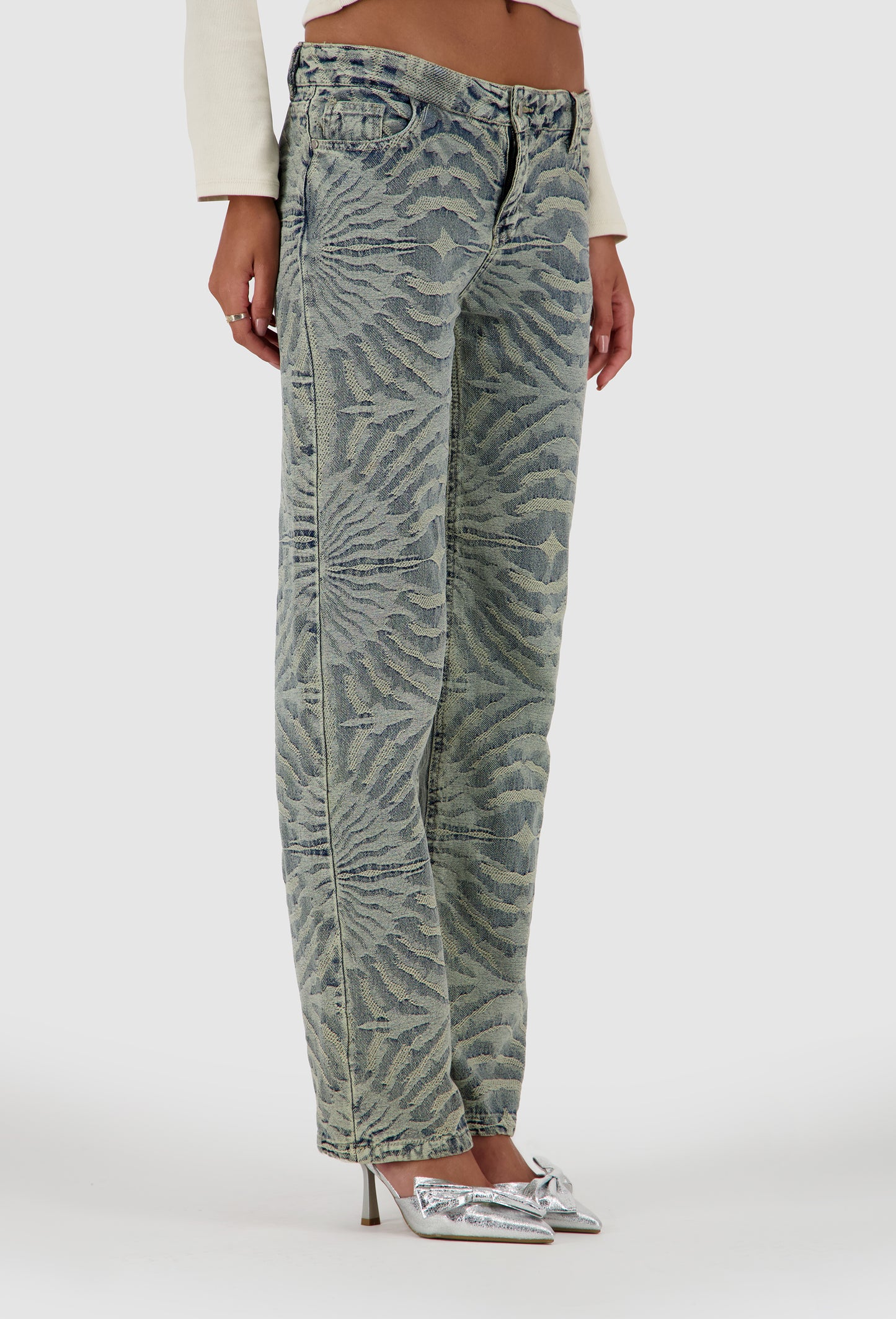 Straight leg Jacquard -Washed out
