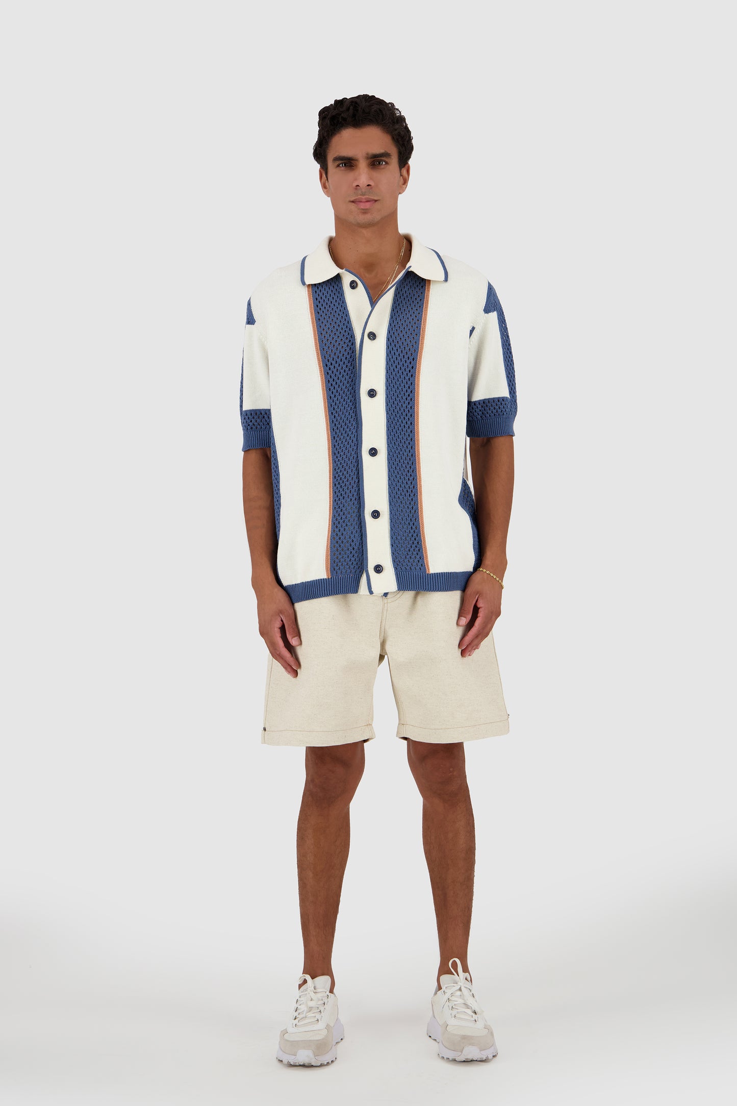 Knitted Cardigan -Petrol x Off White