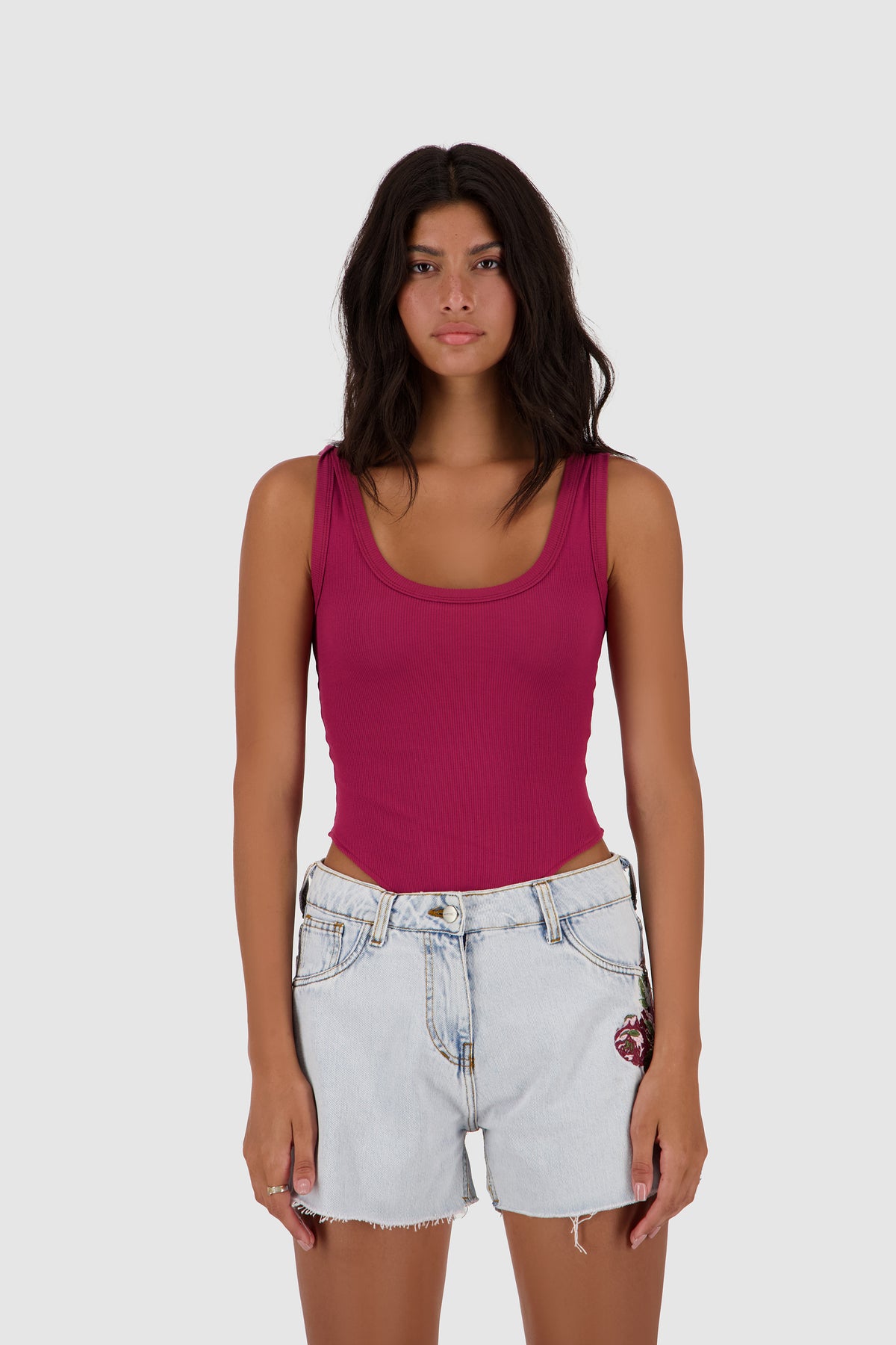 Ribbed Bodysuit -Burgundy