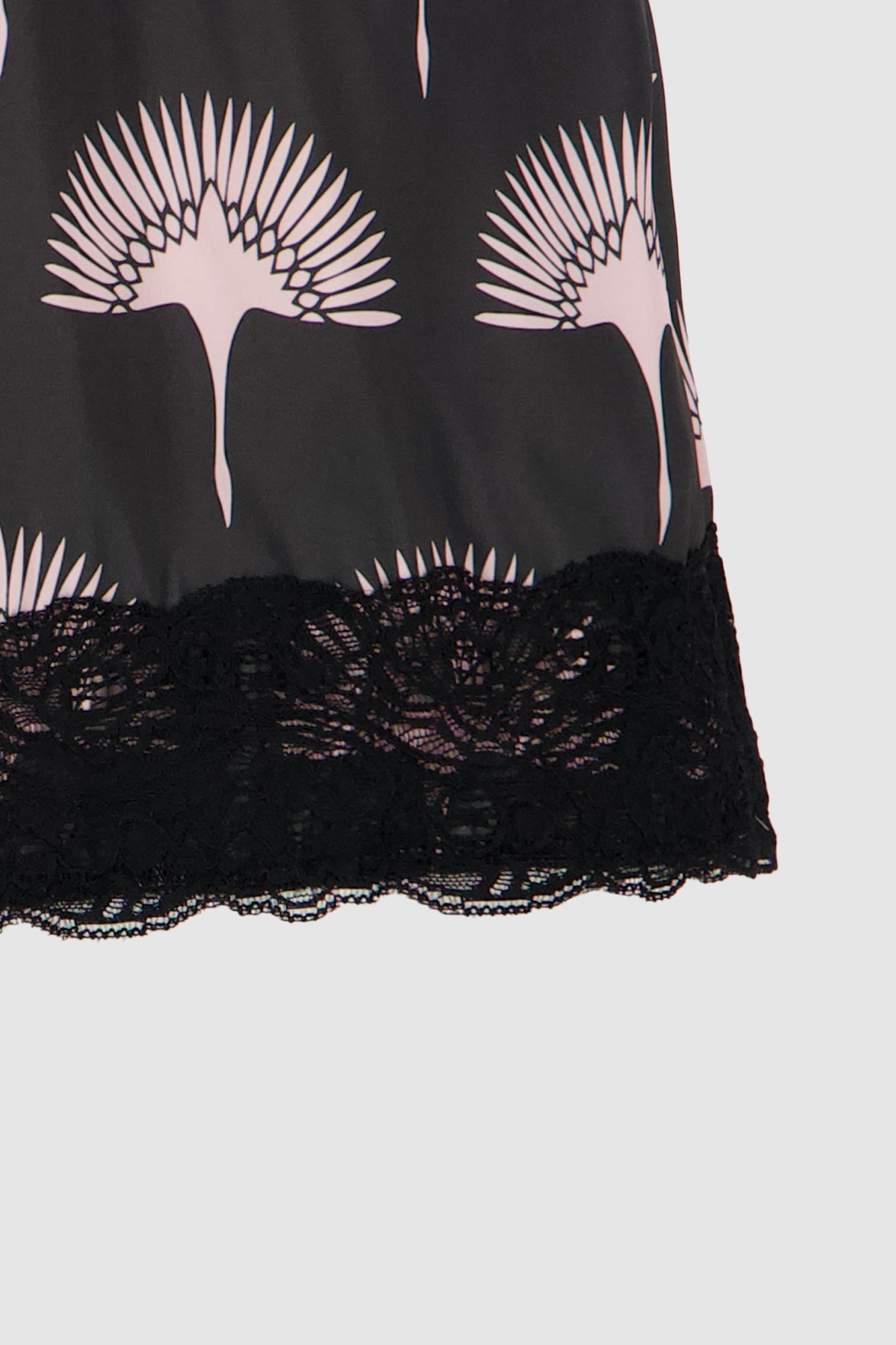 Lace Shorts -Black Printed
