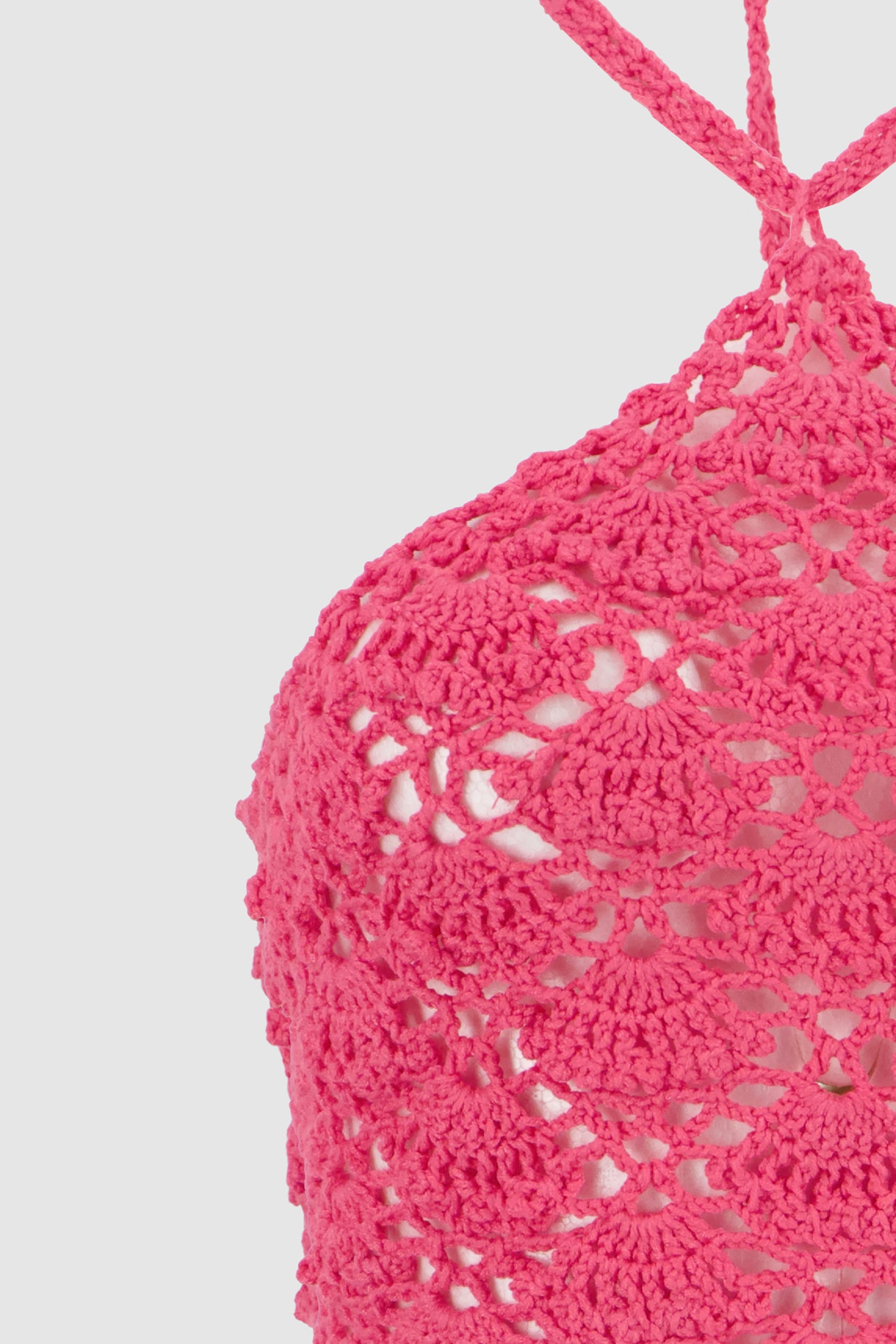 Crochet Seashells Top -Pink