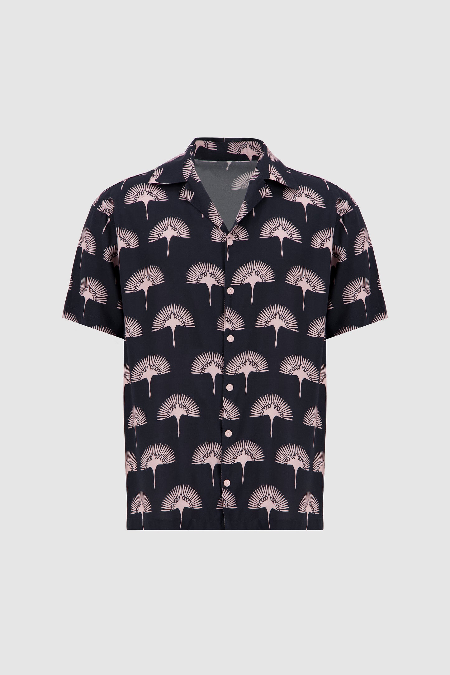 Peacock Shirt -Black Printed