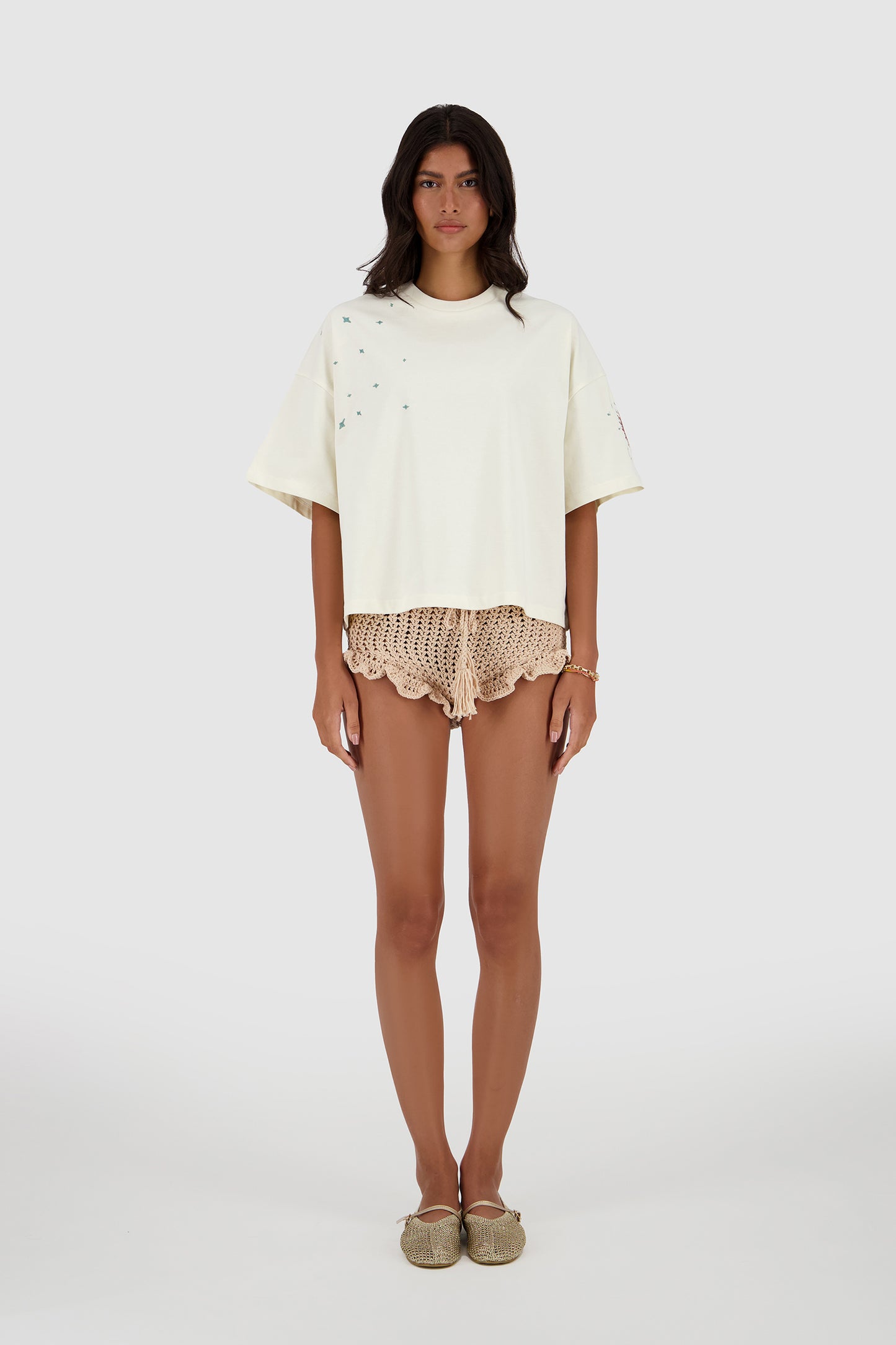 Kiki's Stars Tee -Off White