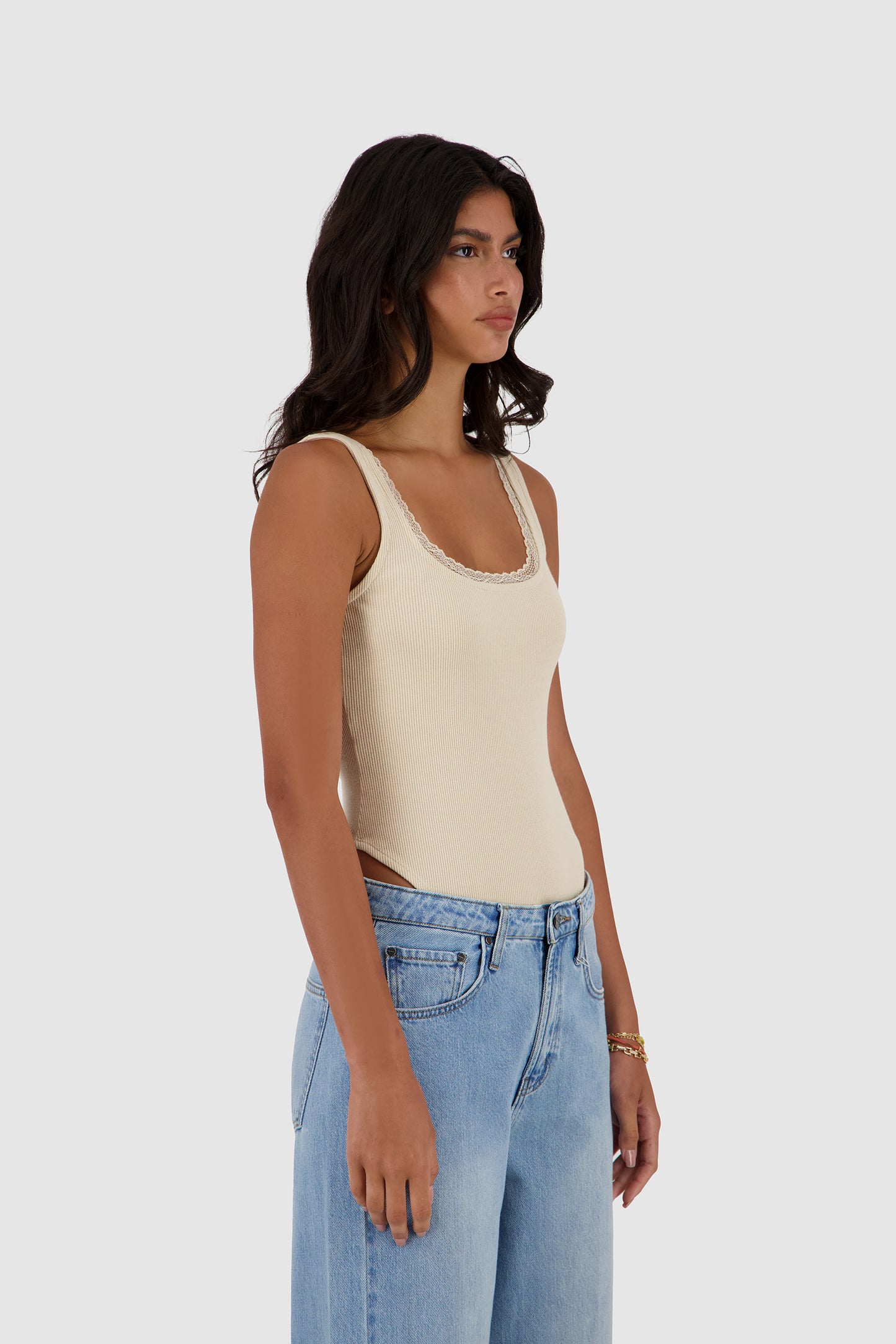 Lace Bodysuit -Beige