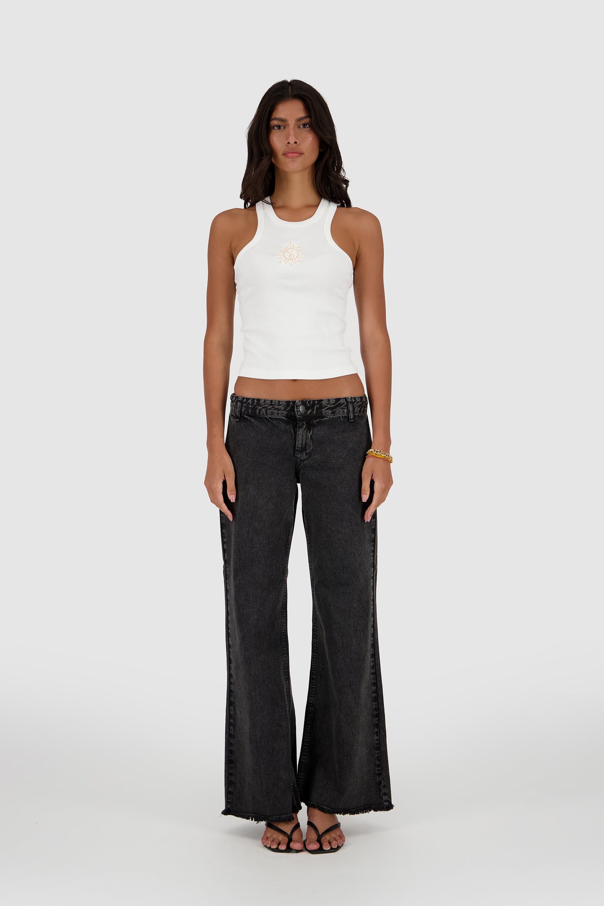 Low Rider Jeans Stone Black