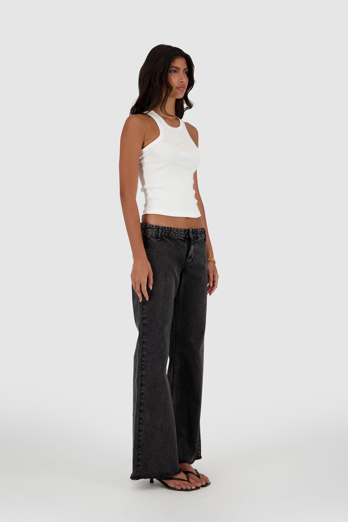 Low Rider Jeans Stone Black