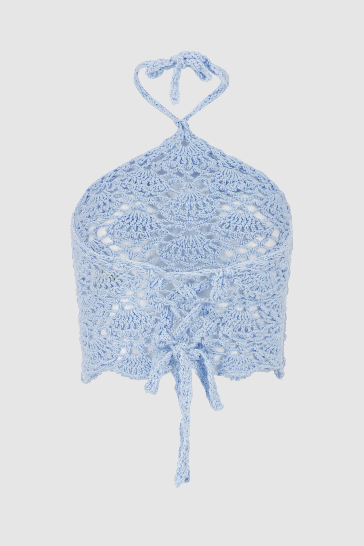Crochet Seashells Top -Baby Blue