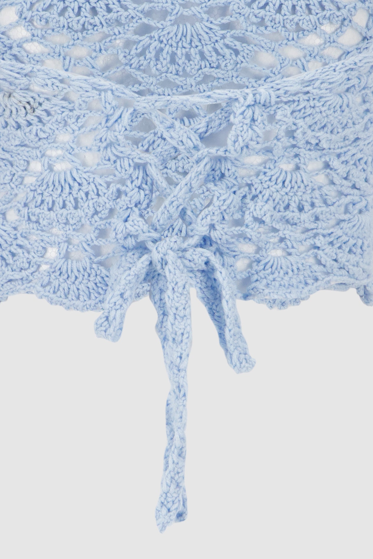 Crochet Seashells Top -Baby Blue