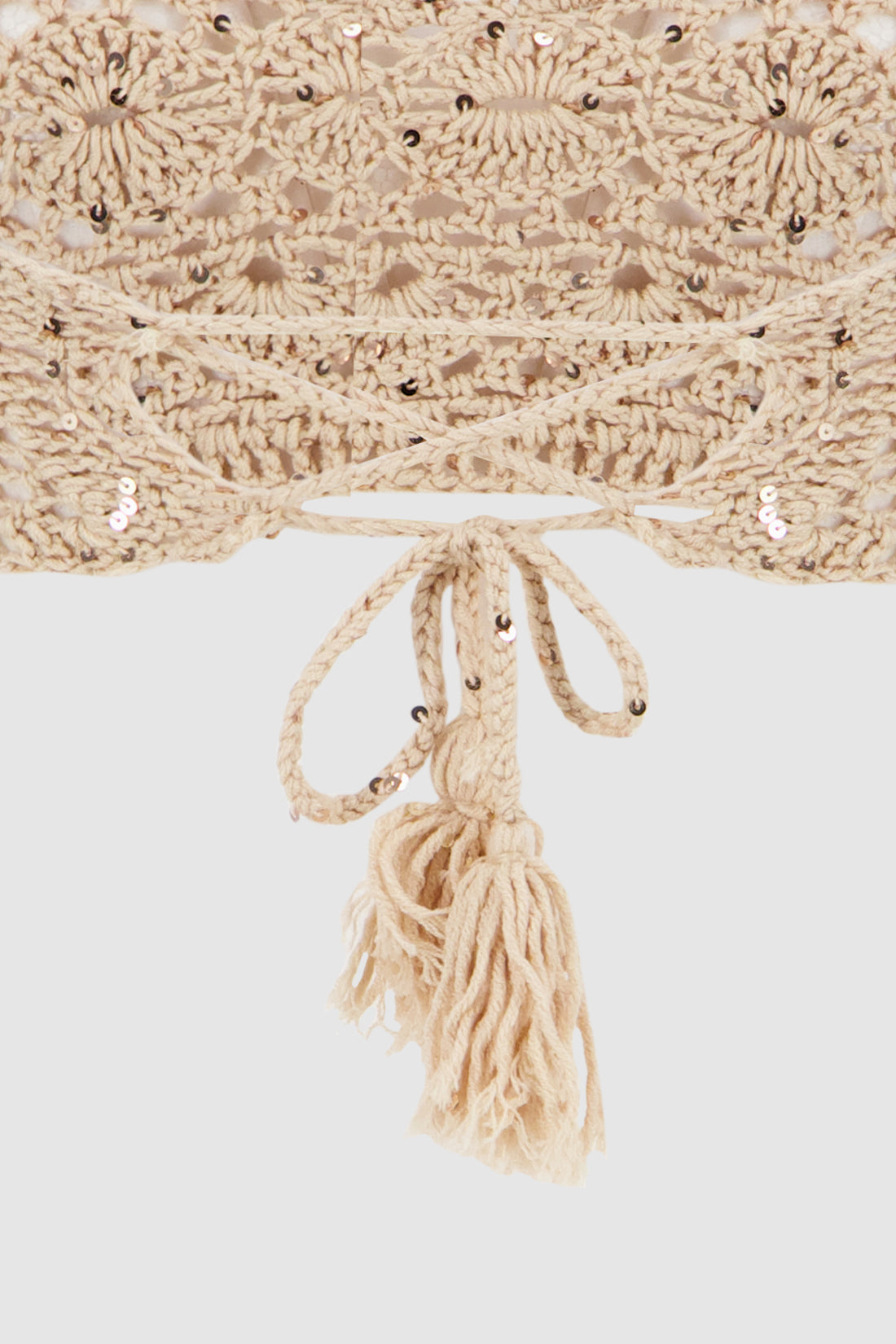 Crochet Bandana Top -Beige