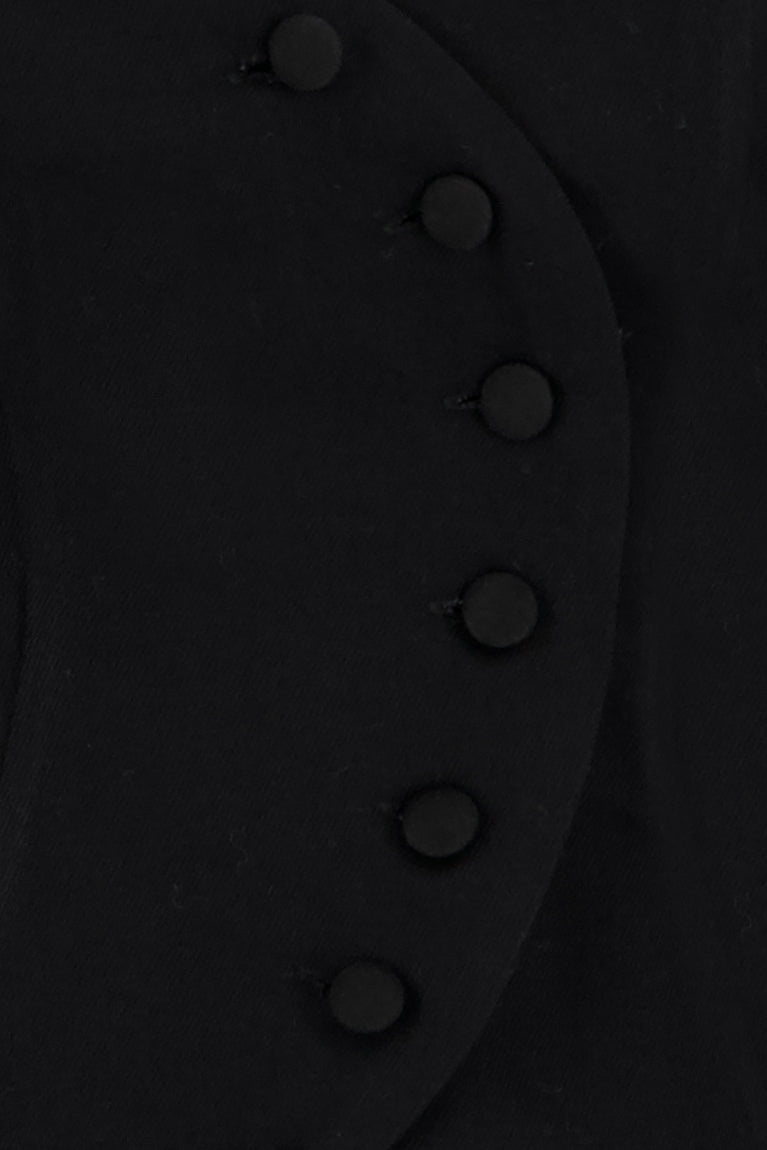 Buttoned Bustier -Black