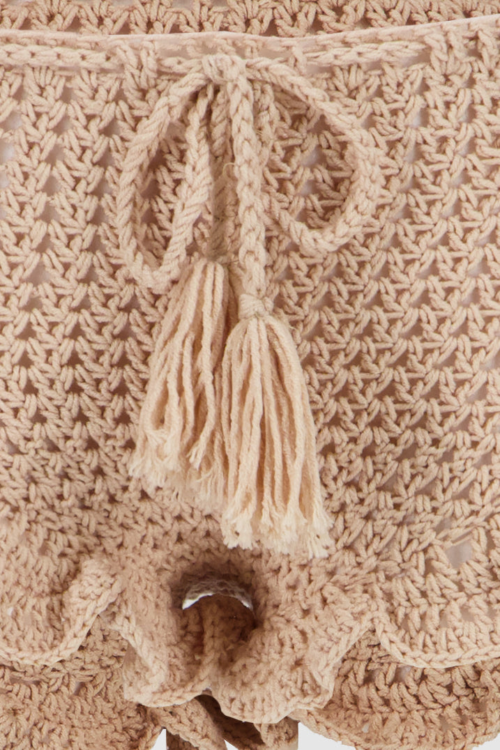 Crochet Shorts -Beige