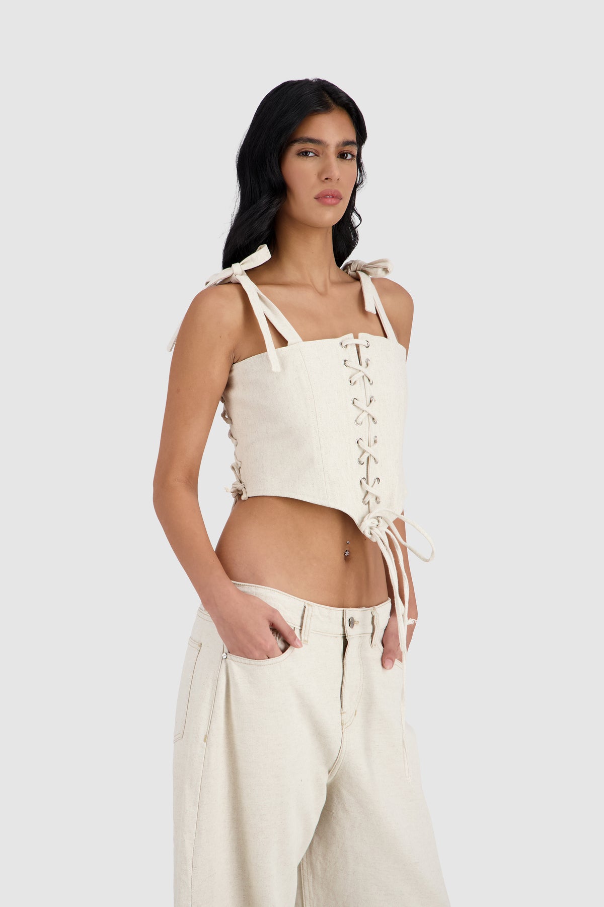Pebble Corset -Cream