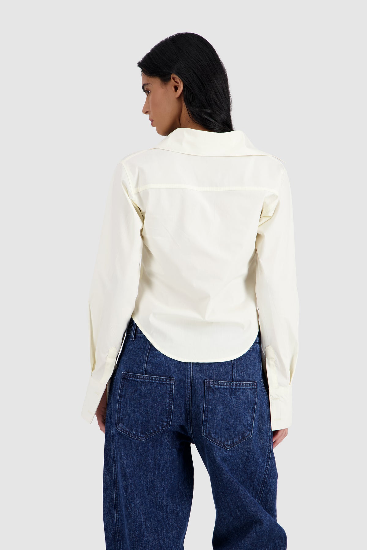 Cinched Waist Shirt -Off White