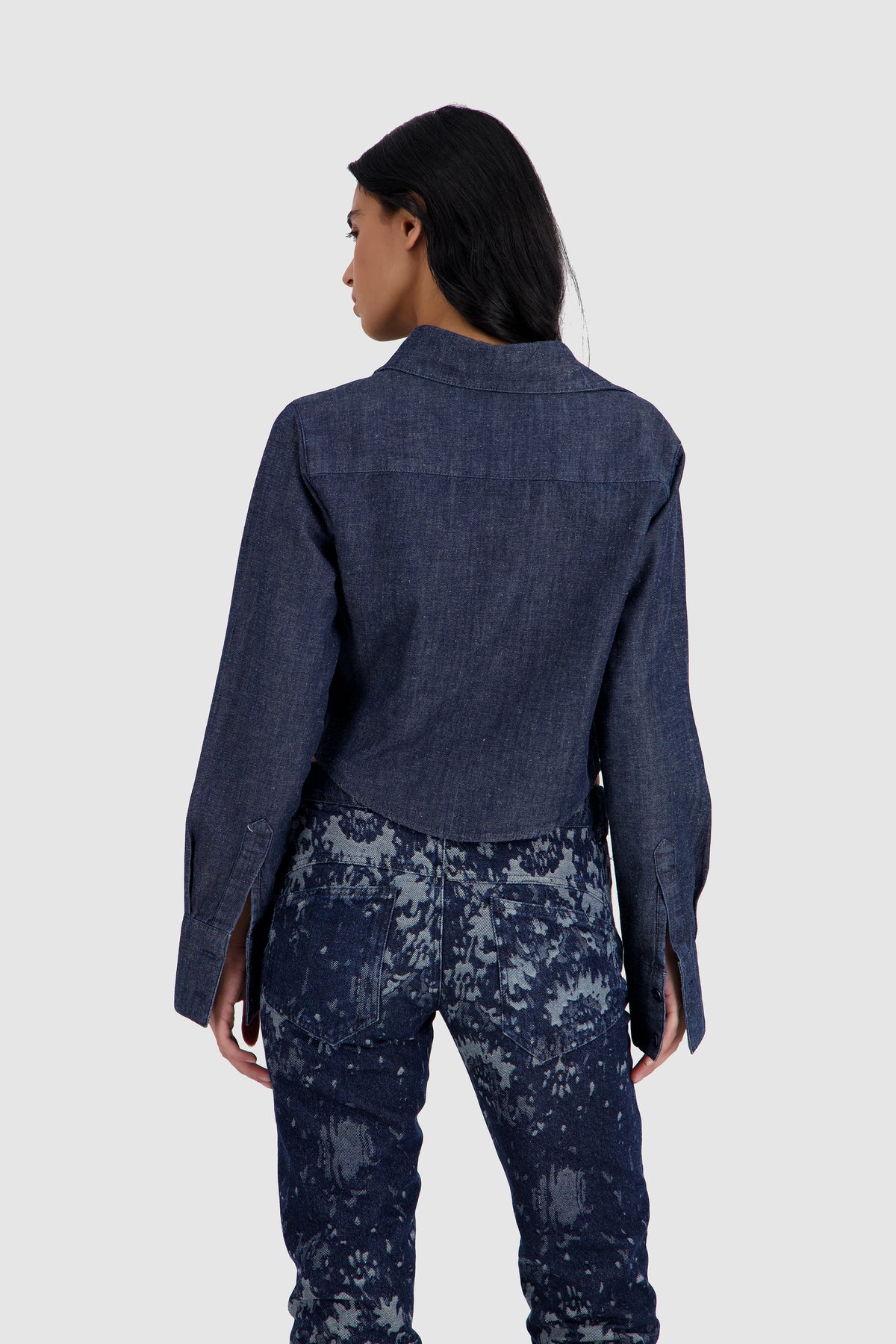Cinched Waist Shirt -Cali Blue