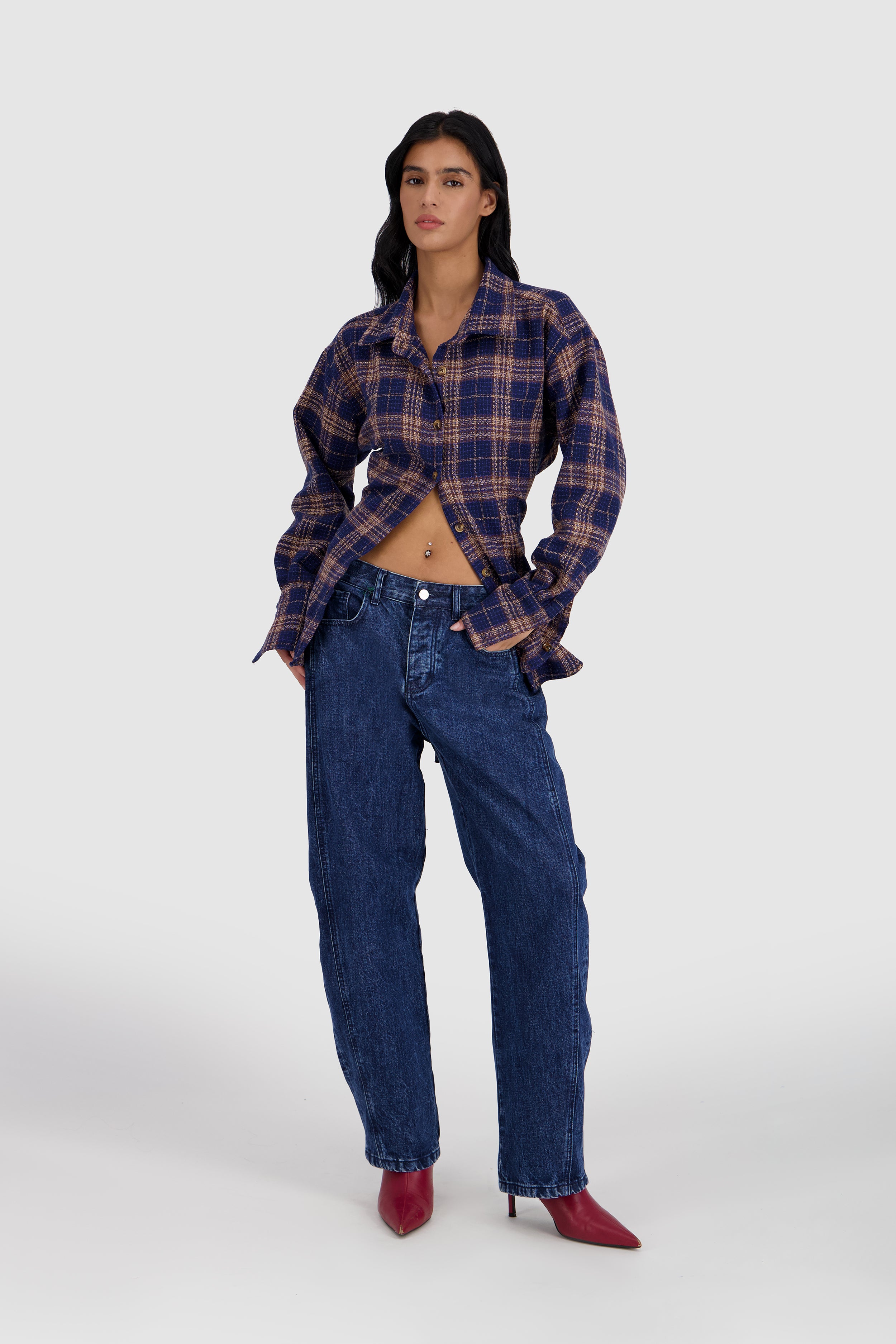 Plaid Shirt -Blue