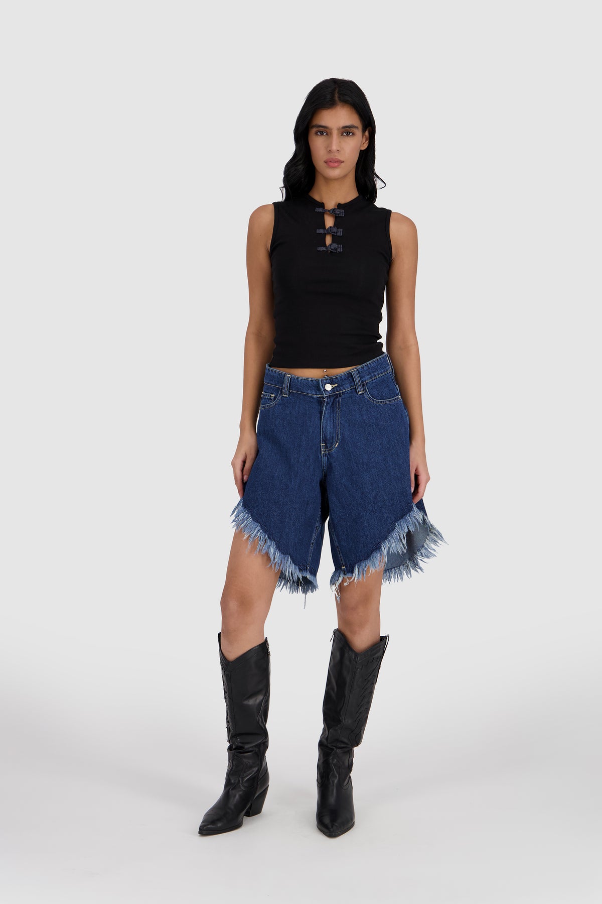 Fluffy Shorts -Indie Blue