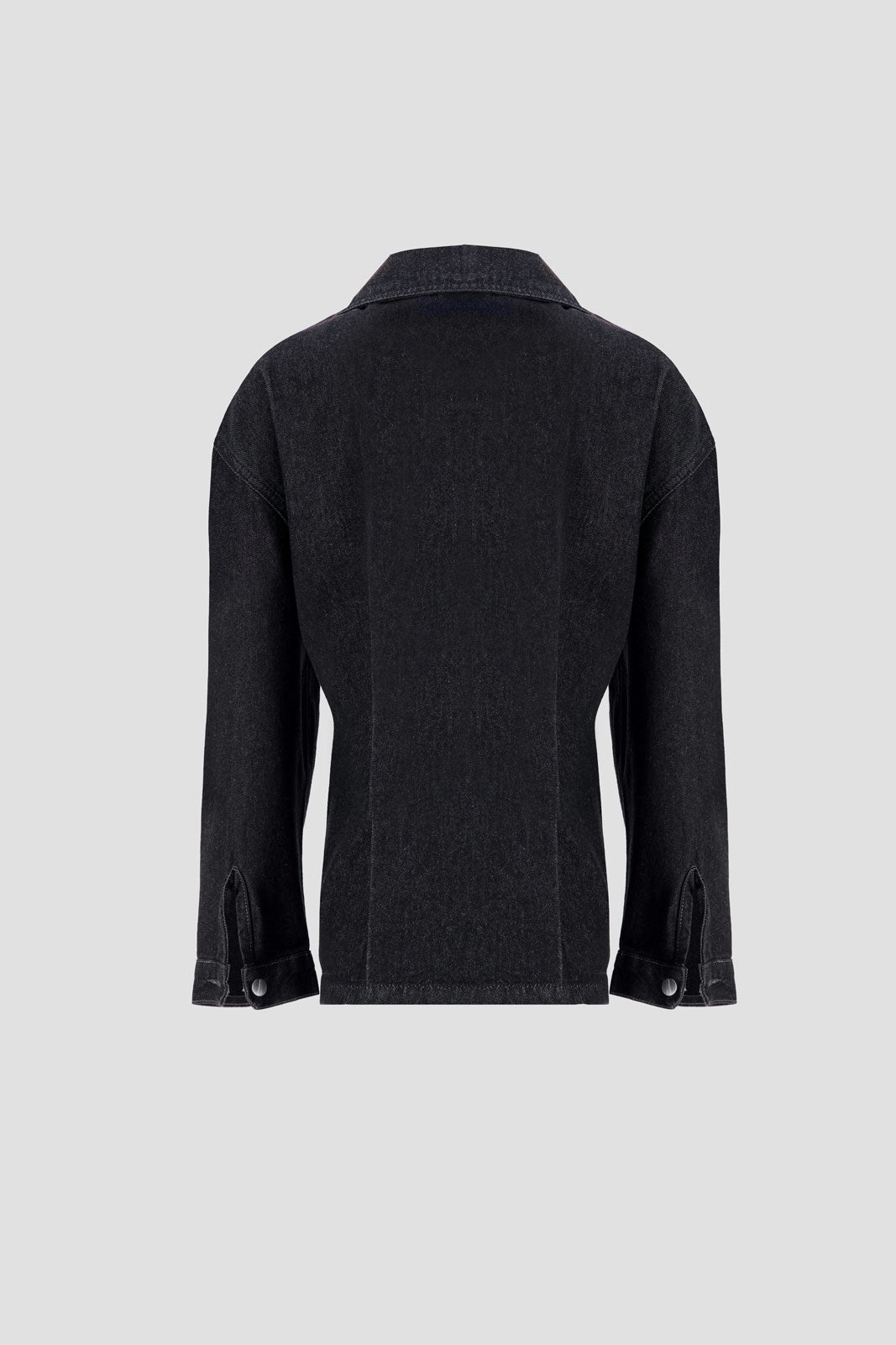 Denim Side Buttoned Shirt - Raw Black