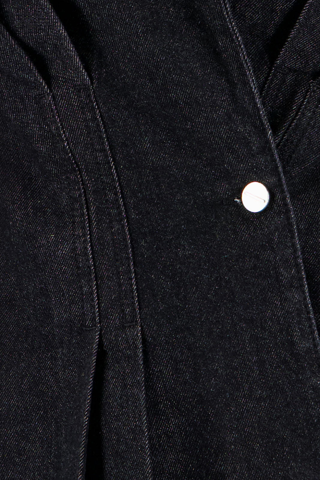 Denim Side Buttoned Shirt - Raw Black