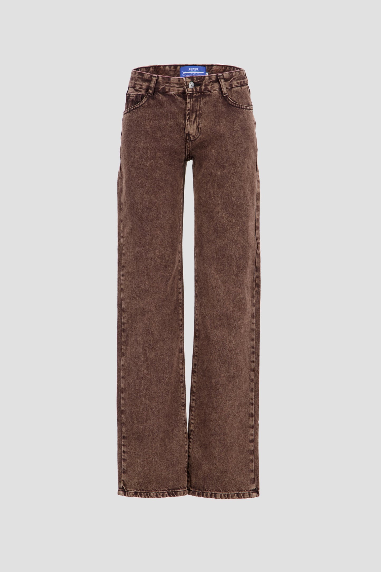 Straight Leg Jeans Chocolate Brown
