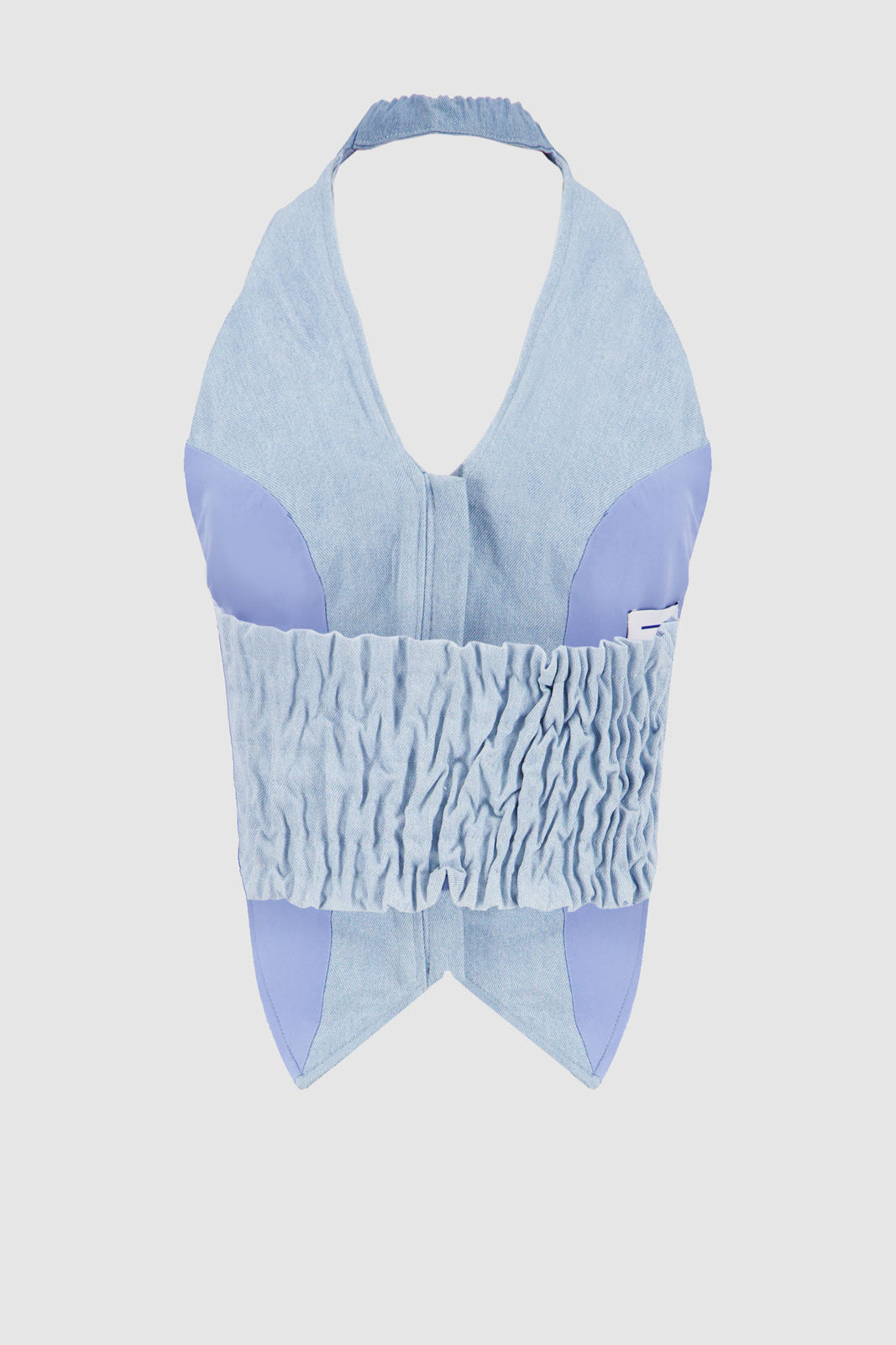 V-Stitched Corset -Sky Blue