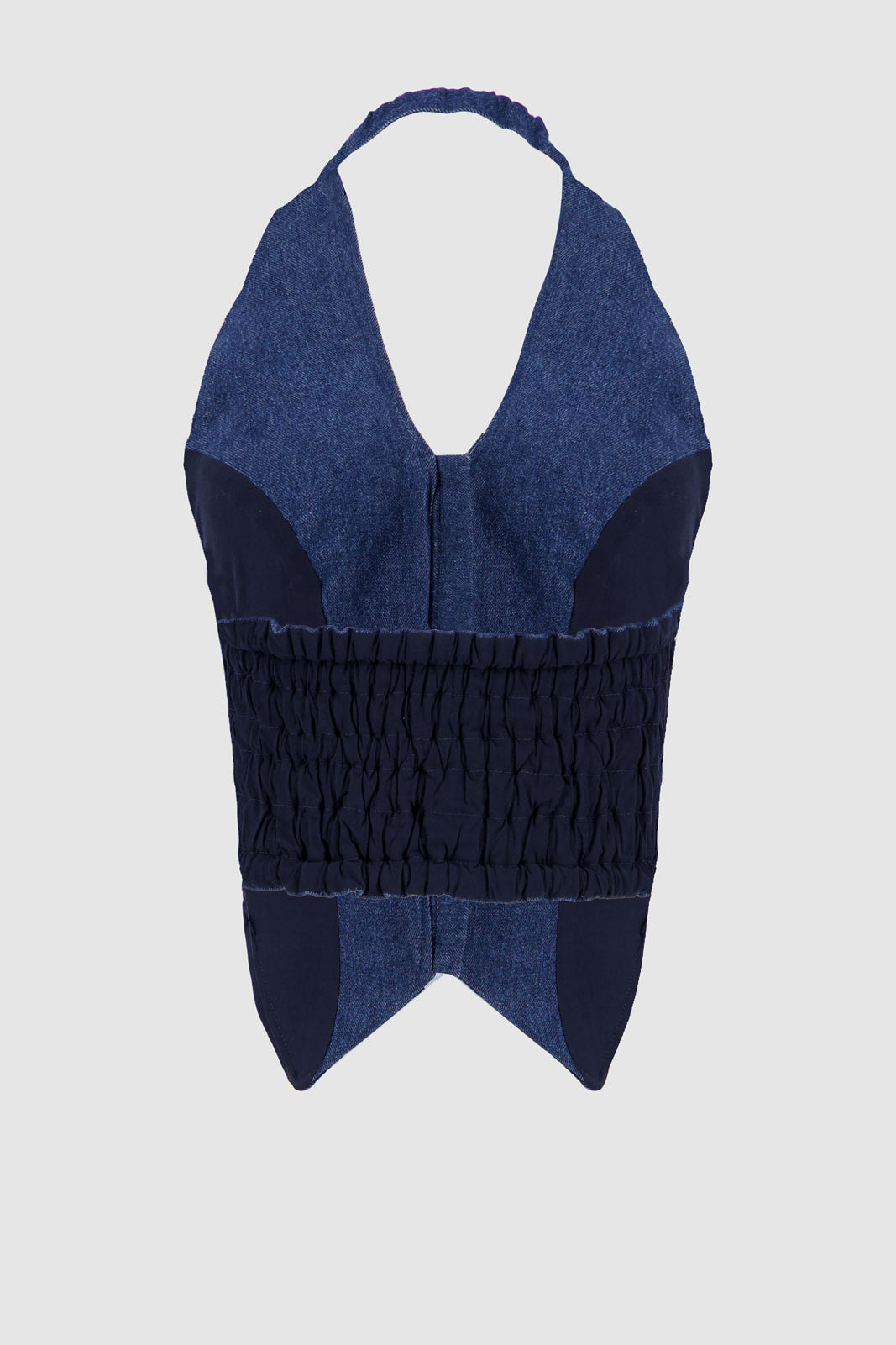 V-Stitched Corset -Navy Blue