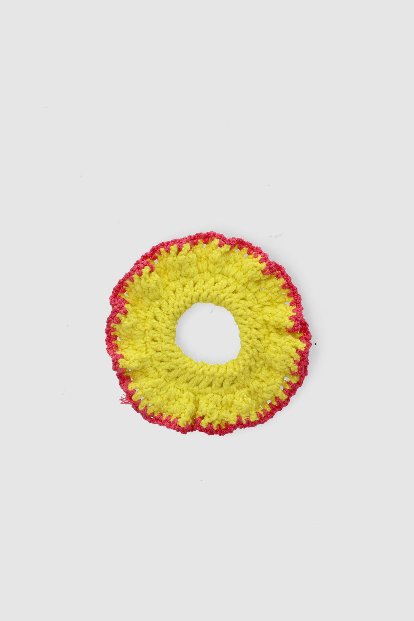 Crochet Scrunchie -Yellow x Pink