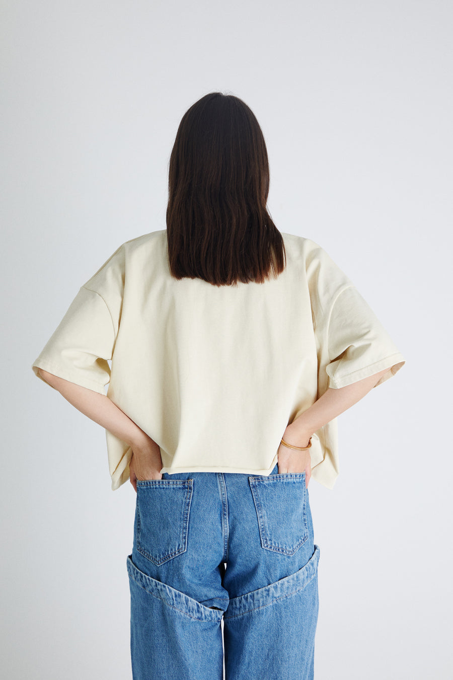Cropped Tee Cream
