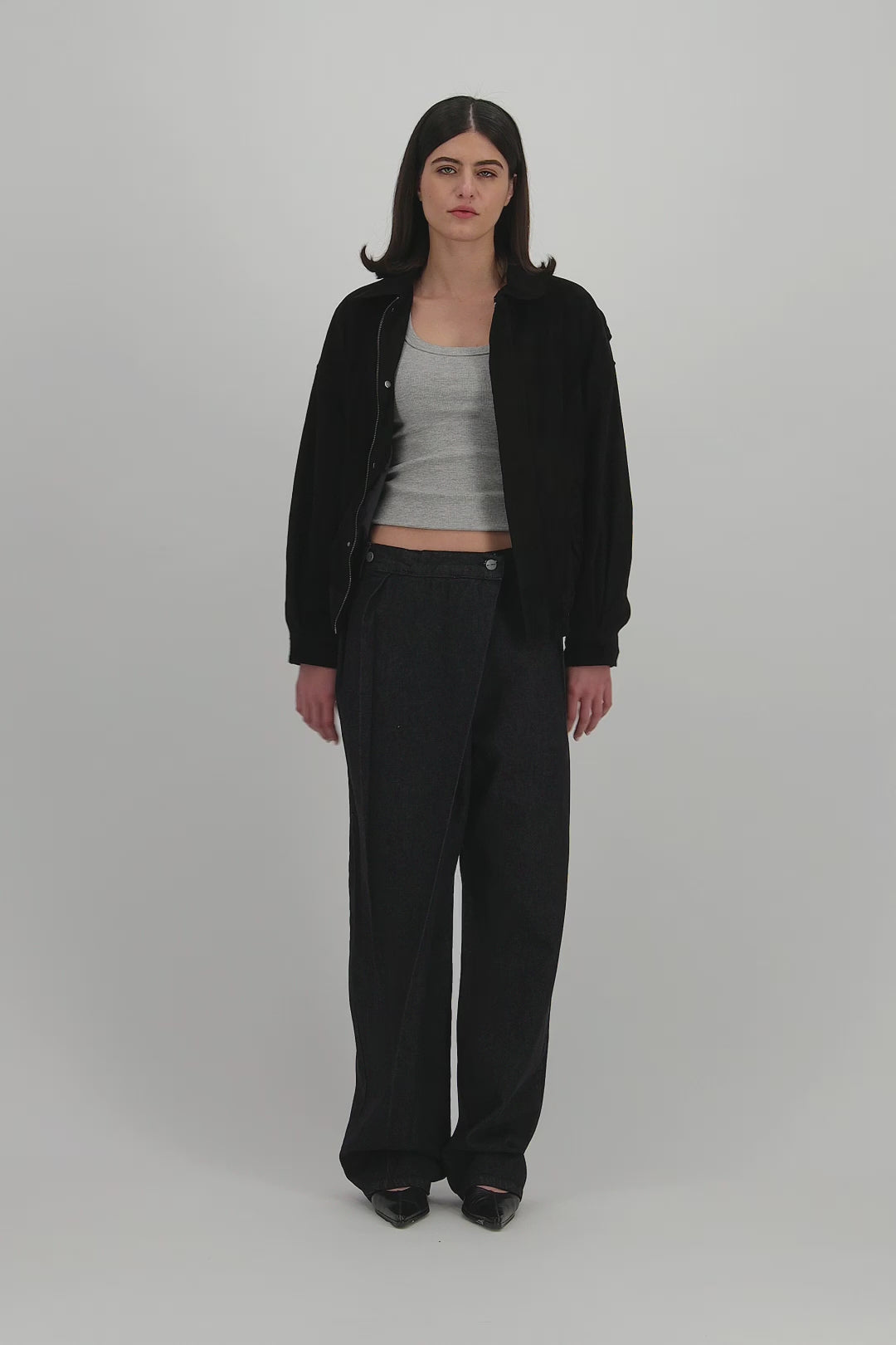 Overlapping Jeans - Black