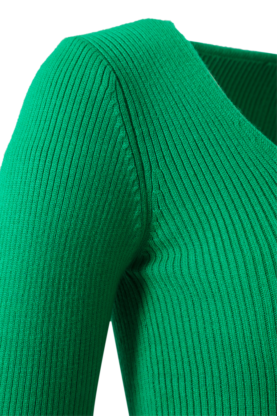 Ribbed Long Sleeves Green