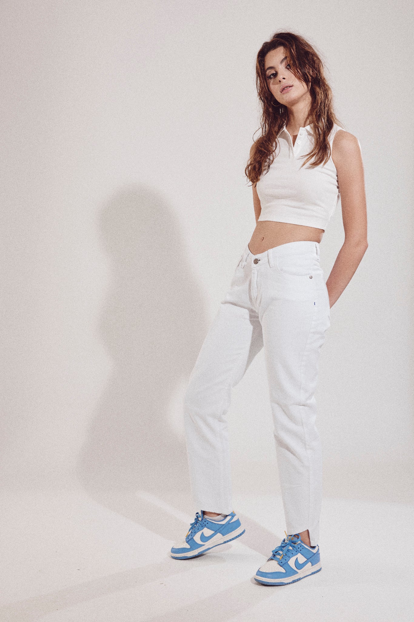 Be Edgy - V cut Jeans - White